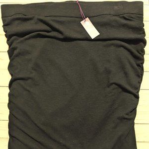 Black Cotton/Spandex Pencil Skirt